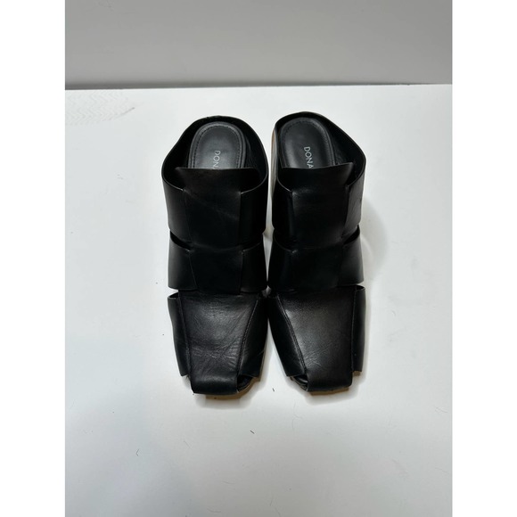 Donald Pliner Women's Black Lilia Mule Slip-On Block Wood Heel 6M - Picture 3 of 7
